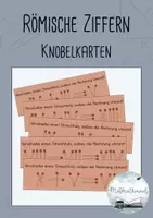 Vorschau - Spiele - Römische Ziffern - Knobelkarten - Deckblatt
