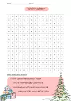 Vorschau - Arbeitsblätter - Suchsel Weihnachten - mittel - Deckblatt