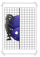 Vorschau - Arbeitsblätter - Herbst - Halloween: Spinne um die Symmetrieachse spiegeln - Seite 3