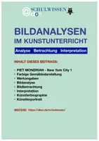 Vorschau - Arbeitsblätter - Piet Mondrian - Bildanalyse im Kunstunterricht - Deckblatt