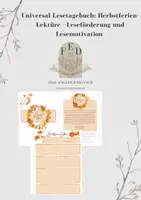 Vorschau - Fördermaterial/Inklusion - Lesetagebuch: Herbstferien Leseförderung Ferienbuch - Deckblatt