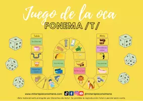 Vista previa - Juegos / Gamificación - Juego de mesa fonema "T" - Portada
