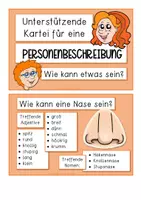 Vorschau - Anderer Materialtyp - Wörtersammlung für eine Personenbeschreibung - Seite 1