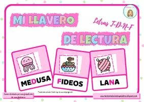 Vista previa - Juegos / Gamificación - LLAVERO INICIACIÓN A LA LECTURA LETRAS T-D-N-F - página 1
