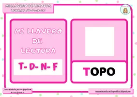 Vista previa - Juegos / Gamificación - LLAVERO INICIACIÓN A LA LECTURA LETRAS T-D-N-F - página 2