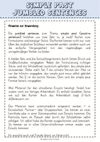Vorschau - Arbeitsblätter - Materialpaket Jumbled Sentences Simple Past - Seite 2