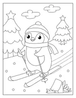 Vorschau - Mal- und Bastelvorlagen - Pinguin-Malbuch für Kinder: 40 Ausmalbilder - Seite 1