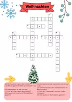 Vorschau - Spiele - Materialpaket Kreuzworträtsel Weihnachten 2 (differenziert) - Seite 1