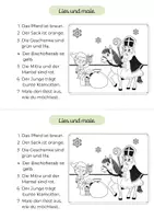 Vorschau - Arbeitsblätter - Übung Leseverstehen Leseheft "Nikolaus":Lies und male - Deckblatt