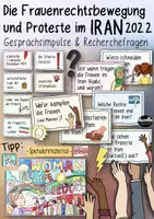 Vorschau - Bildkarten - Die iranische Frauenrechtsbewegung 2022 - Impulse und Recherchefragen #IranFrauenrechte - Deckblatt