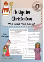 Vorschau - Arbeitsblätter - Heilige im Christentum- Wie wird man heilig? - Deckblatt