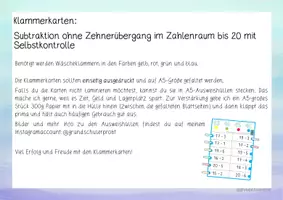 Vorschau - Spiele - Klammerkarten Klasse 1 ZR20 Subtraktion ohne Zehnerübergang - Seite 3