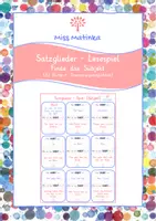 Vorschau - Spiele - Satzglieder Lesespiel Subjekt Version 1 #edukiferiensale23 - Deckblatt
