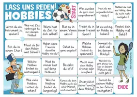 Vorschau - Stationenlernen - Hobbies Spiel - Sprechanlässe "Lass uns reden" - Seite 1