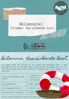 Vorschau - Arbeitsblätter - Rollenspiel: das sinkende Boot (Dilemma) - Deckblatt