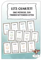 Vorschau - Stundenentwürfe - Lese-Quartett - Eine Methode zum sinnerfassenden Lesen (geeignet für Kl. 3 - 10) - Deckblatt
