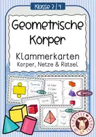 Vorschau - Stationenlernen - Geometrische Körper - 72 Klammerkarten - Deckblatt