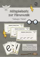 Vorschau - Arbeitsblätter - Mitspielsatz zur Filmmusik "Hedwig's Theme" - Deckblatt