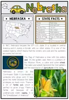Vista previa - Hojas de trabajo - USA - Nebraska (Fact Sheets, Worksheets and Games) - página 2