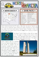Vista previa - Hojas de trabajo - USA - North Dakota (Fact Sheets, Worksheets and Games) - página 2
