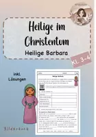 Vorschau - Arbeitsblätter - Heilige im Christentum- Heilige Barbara - Deckblatt