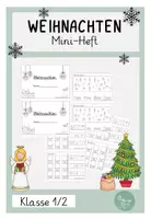Vorschau - Arbeitsblätter - Mein erstes Mini-Heft zu Weihnachten Advent DAZ - Deckblatt