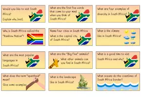 Vorschau - Arbeitsblätter - Stop and Swap Karten (South Africa + Jobs) - Deckblatt