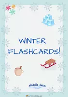 Vista previa - Tarjetas / Manipulativos - ¡Flashcards del Invierno en Inglés! - Portada