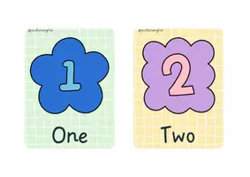 Vista previa - Tarjetas / Manipulativos - ¡Flashcards Numbers 0-9! - página 2