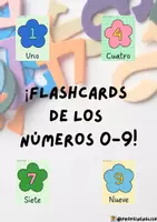 Aperçu - Cartes / Images - Flashcards de nombres en espagnol! - Page de couverture