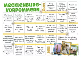 Vorschau - Stationenlernen - Mecklenburg-Vorpommern Spiel Deutsch (Landeskunde DAZ, Sachunterricht) - Seite 1