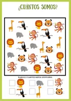Vista previa - Hojas de trabajo - Cuenta los animales -3 - página 2