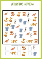 Vista previa - Hojas de trabajo - Cuenta los animales -3 - página 3