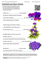 Vorschau - Arbeitsblätter - Arbeitsblatt "Veilchen" + Onlineübung & MP3 + - Deckblatt