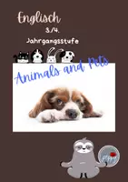 Vorschau - Arbeitsblätter - Englisch Arbeitsblätter: Animals and Pets - Deckblatt