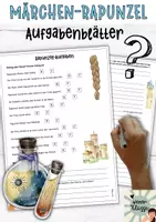Vorschau - Arbeitsblätter - Märchen - Rapunzel Arbeitsblätter / Aufgabenblätter Leseverständnis - Deckblatt