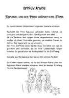Vorschau - Stationenlernen - Rapunzel - Kunstprojekt - Kreativarbeit zu Märchen - Seite 1