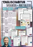 Vorschau - Arbeitsblätter - Englischabitur - Tafelkarten und Arbeitsblätter - Deckblatt