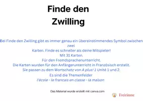 Vorschau - Spiele - Double - Wortschatzspiel für Französisch - Seite 1