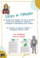 Vorschau - Stundenentwürfe - UR6 Europa im Mittelalter - 2. Stunde: Vom Untergang zum Neubeginn?: Das Ende des Römischen Reiches und die Entstehung des Frankenreichs (Textarbeit, Comic/Flussdiagramm/Erklärvideo) - Deckblatt