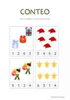 Vista previa - Hojas de trabajo - Conteo Navidad - Portada
