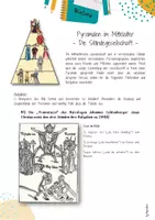 Vorschau - Arbeitsblätter - UR6 Europa im Mittelalter - 10. Stunde: Pyramiden im Mittelalter: Die Ständegesellschaft (Gesellschaftspyramide, Bildanalyse, Arbeit mit einem Video, Urteil/Brief verfassen) - Seite 1