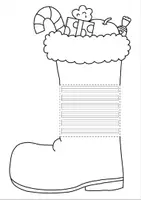 Vorschau - Mal- und Bastelvorlagen - Nikolauskarte Nikolausstiefel zum Aufklappen - Seite 2
