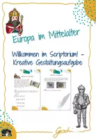 Vorschau - Arbeitsblätter - UR6 Europa im Mittelalter - 15. Stunde: Willkommen im Scriptorium! (Kreative Gestaltungsaufgaben) - Deckblatt