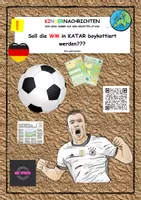 Vorschau - Arbeitsblätter - Fußball WM Katar - Pro und Contra, Video und QR-Code - Deckblatt