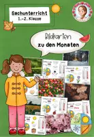 Vorschau - Stationenlernen - Bildkarten zu den Monaten (1.-2. Klasse) - Deckblatt