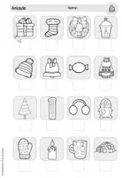 Vorschau - Arbeitsblätter - Adventstürchen 2: Anlaute/ Silben/ Lautpositionen (1.Klasse) - Seite 1