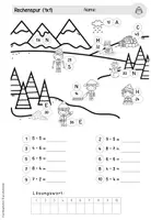 Vorschau - Arbeitsblätter - Adventstürchen 8: Rechenspuren (1-4.Klasse) - Seite 3