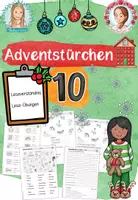 Vorschau - Arbeitsblätter - Adventstürchen 10: Leseverstehen/ Leseverständnis/ Leseübungen (1-4. Klasse) - Deckblatt