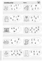 Vorschau - Arbeitsblätter - Adventstürchen 20: Schüttelwörter (Buchstabensalat)/ Schneeballwörter (1-4. Klasse) - Seite 1